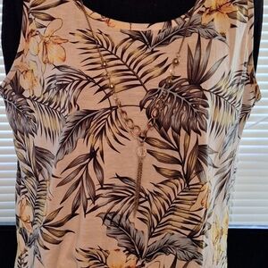 New York Laundry Tropical Print Tank Top